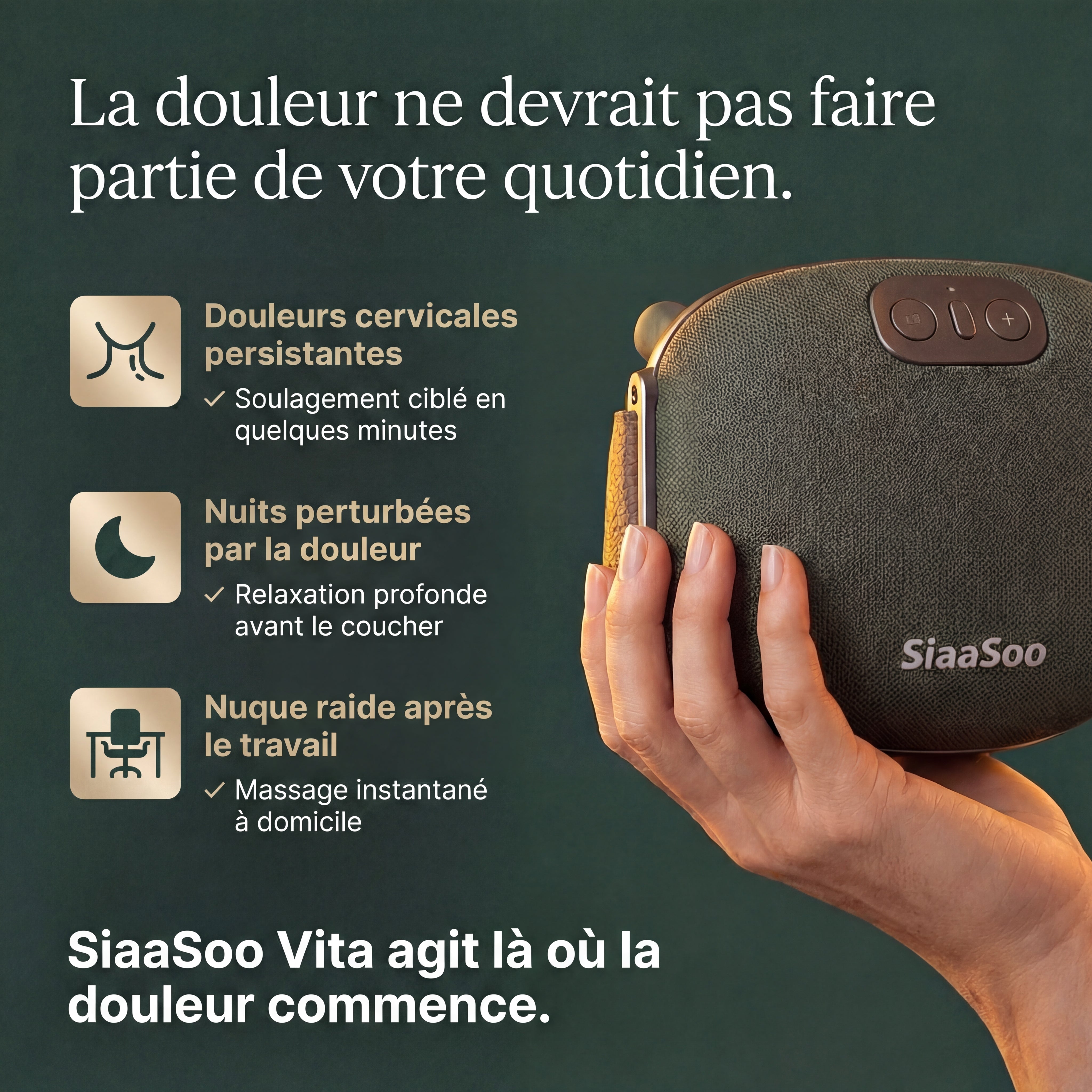 SiaaSoo Vita – Masseur 4D Anti-Douleurs & Tensions