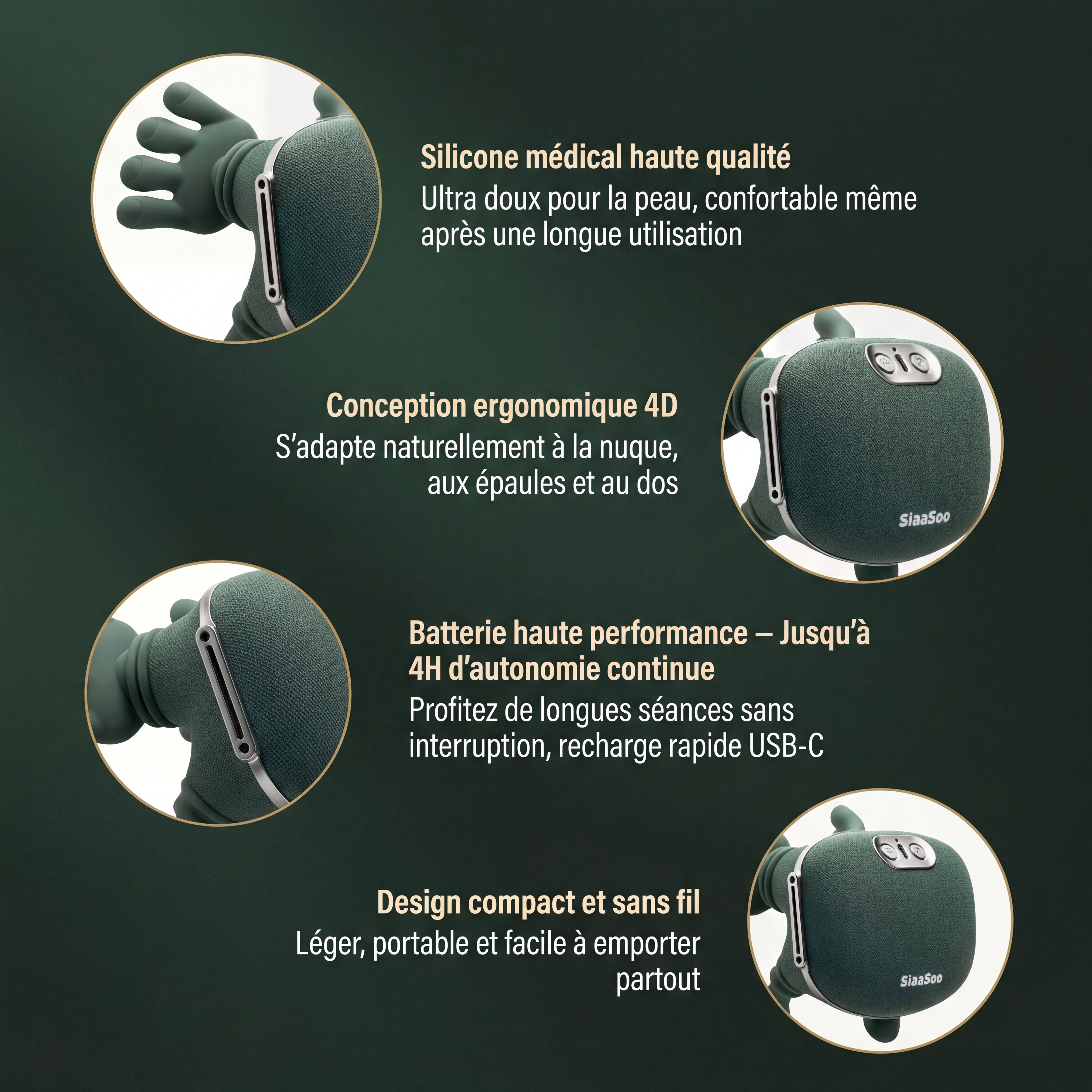 SiaaSoo Vita – Masseur 4D Anti-Douleurs & Tensions